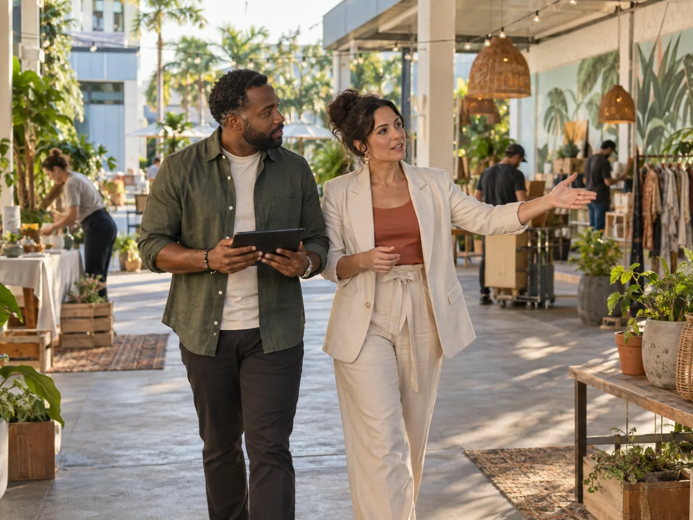 A property host planning an active marketplace